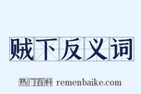 贼下反义词是什么意思的图片